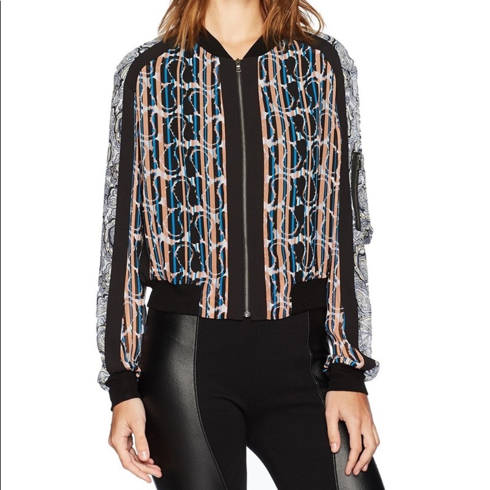BCBG Harrison Printed Bomber Jacket